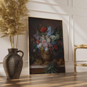 Anne Vallayer-Coster Still Life Flowers Poster, Classical Floral Wall Art