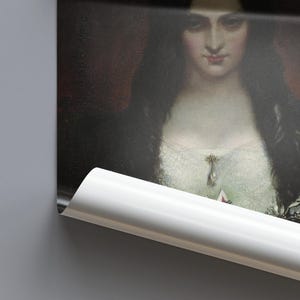 The Wish Print, Theodor von Holst 1840 Dark Romanticism Wall Art, Femme Fatale Poster