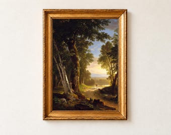 The Beeches Print, Asher Brown Durand 1845 Hudson River School Wall Art, Forest Painting