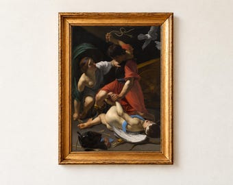 Cupid Chastised Manfredi 1613 Poster, Caravaggio Style Baroque Art, Mars and Venus Mythology Art