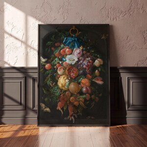 Festoon of Fruit and Flowers by Jan Davidsz de Heem
