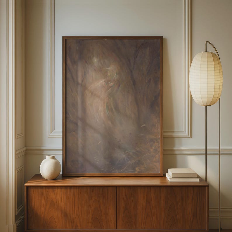 Forest Ghost Poster, Mednyanszky Mystical Spirit Art, Dark Symbolist Wall Art