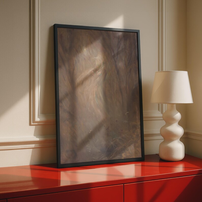 Forest Ghost Poster, Mednyanszky Mystical Spirit Art, Dark Symbolist Wall Art