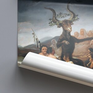 Witches Sabbath Print, Francisco Goya 1798 Gothic Wall Art, Dark Romanticism Folk Horror Poster