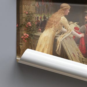 God Speed Edmund Blair Leighton, Medieval Knight and Lady Painting, Pre-Raphaelite Art Print
