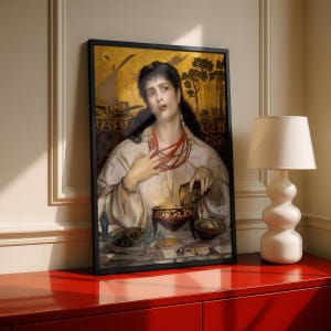 Medea Frederick Sandys Pre-Raphaelite Art Print, Greek Mythology Poster, Sorceress Wall Art 1868