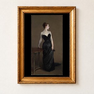 Madame X Print, John Singer Sargent 1884 Portrait Wall Art, Dark Academia Femme Fatale Poster