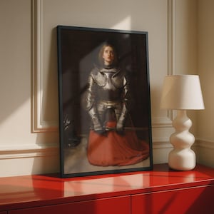 Joan of Arc Millais 1865 Pre-Raphaelite Painting Poster, Medieval Warrior, Female Knight Wall Art