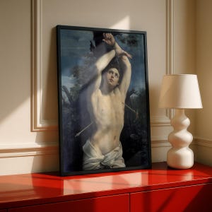 Saint Sebastian Guido Reni Baroque Painting, Martyr Arrows Religious Art Poster, Italian Old Master