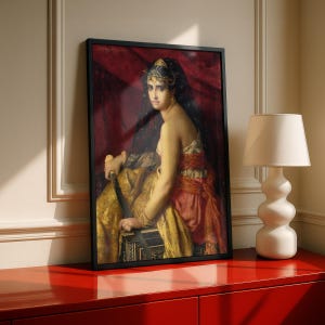 Judith Gabriel Ferrier 1875, Biblical Heroine Portrait, Vintage Oil Painting Art Print, Wall Poster