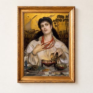 Medea Print, Frederick Sandys 1868 Pre Raphaelite Wall Art, Greek Mythology Witch Poster