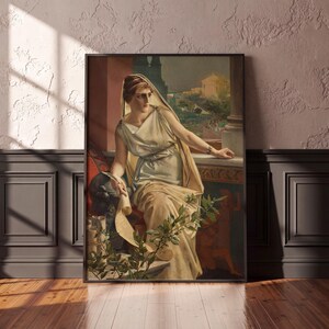 Hypatia by Julius Kronberg 1889, Neoclassical Portrait Art Print, Ancient Greek Philosopher Poster