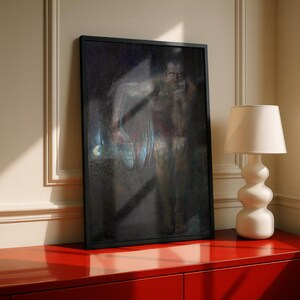Lucifer by Franz von Stuck 1890, Symbolist Painting, Dark Gothic Wall Art, Fallen Angel Print
