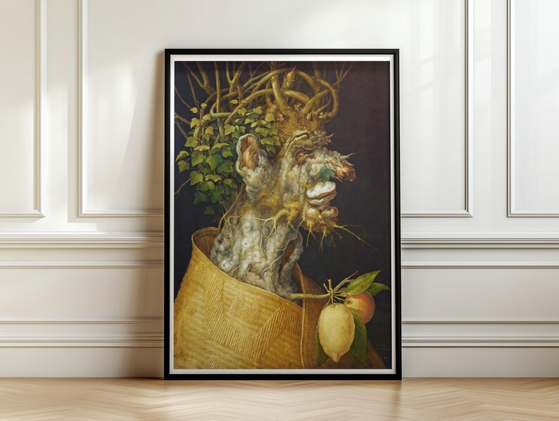 Winter by Giuseppe Arcimboldo 1563, Renaissance Mannerist Portrait Art Print, Gnarled Tree Trunk