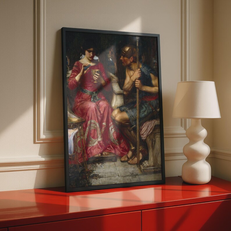 Jason and Medea Waterhouse Poster, Pre-Raphaelite Greek Mythology Wall Art