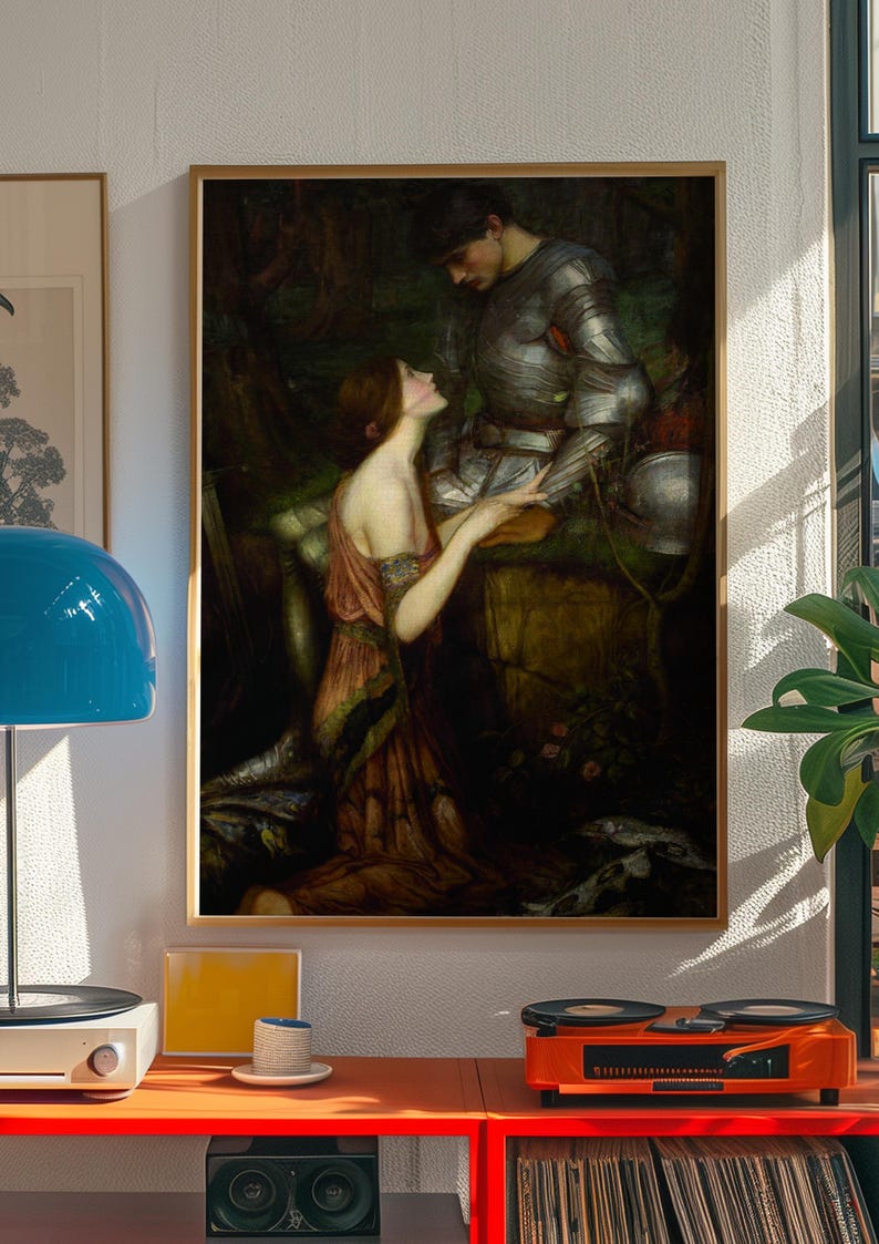 Lamia Print, John William Waterhouse 1905 Pre Raphaelite Wall Art, Keats Knight Painting Poster