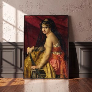 Judith Gabriel Ferrier 1875, Biblical Heroine Portrait, Vintage Oil Painting Art Print, Wall Poster