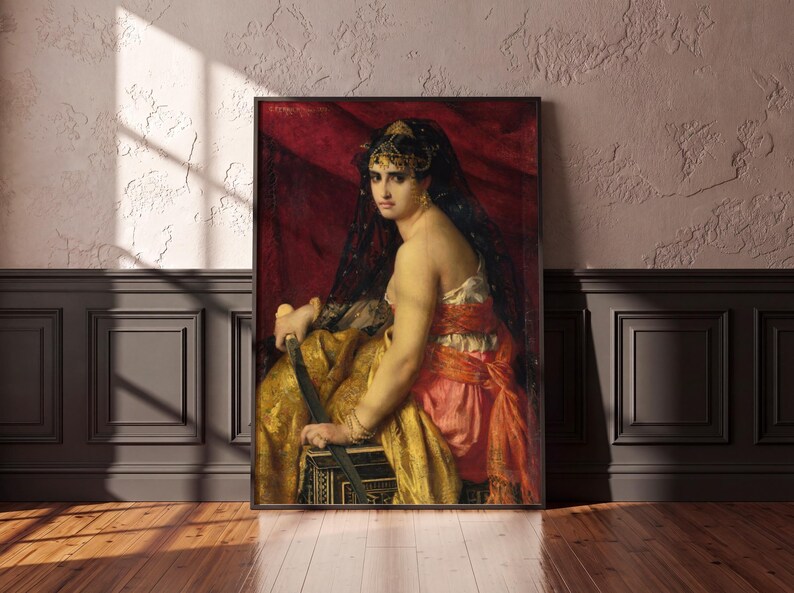 Judith Gabriel Ferrier 1875, Biblical Heroine Portrait, Vintage Oil Painting Art Print, Wall Poster