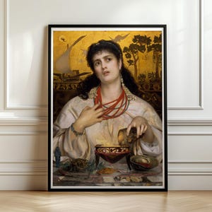 Medea Frederick Sandys Pre-Raphaelite Art Print, Greek Mythology Poster, Sorceress Wall Art 1868