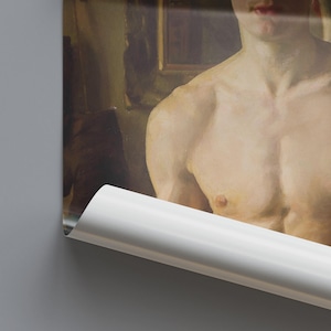 The Boxer Konstantin Somov 1933 Poster, Male Figure Classical Oil Painting Wall Art