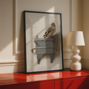 The Goldfinch Carel Fabritius 1654 Poster, Dutch Golden Age Bird Wall Art