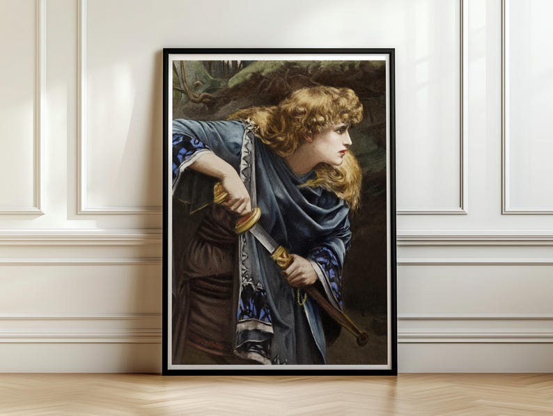Imogen Herbert Schmalz 1888, Pre-Raphaelite Portrait Print, Shakespeare Cymbeline Art