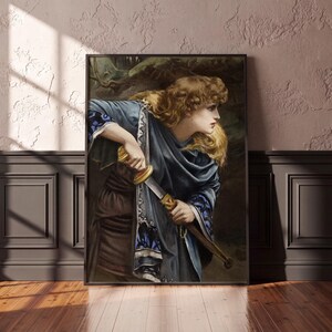 Imogen Herbert Schmalz 1888, Pre-Raphaelite Portrait Print, Shakespeare Cymbeline Art