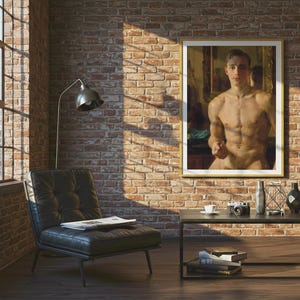 The Boxer Konstantin Somov 1933 Poster, Male Figure Classical Oil Painting Wall Art