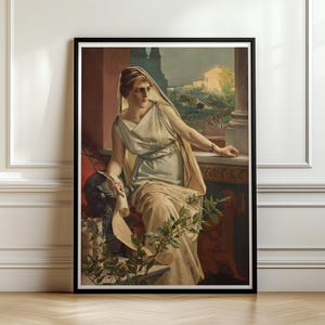 Hypatia by Julius Kronberg 1889, Neoclassical Portrait Art Print, Ancient Greek Philosopher Poster