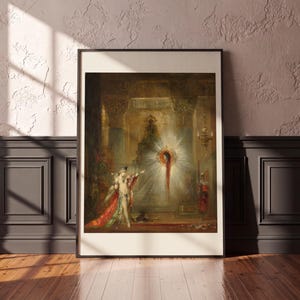 Gustave Moreau The Apparition Art Print, Salome Vision of John the Baptist, Symbolist Gothic