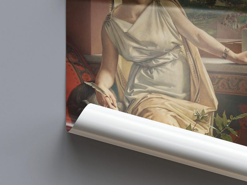 Hypatia by Julius Kronberg 1889, Neoclassical Portrait Art Print, Ancient Greek Philosopher Poster