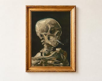 Plakat z czaszką i szkieletem Van Gogha, 1886, „Memento Mori”, sztuka ścienna