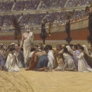The Christian Martyrs' Last Prayer Print, Jean-Leon Gerome 1883 Christian Wall Art, Ancient Rome Poster image 2