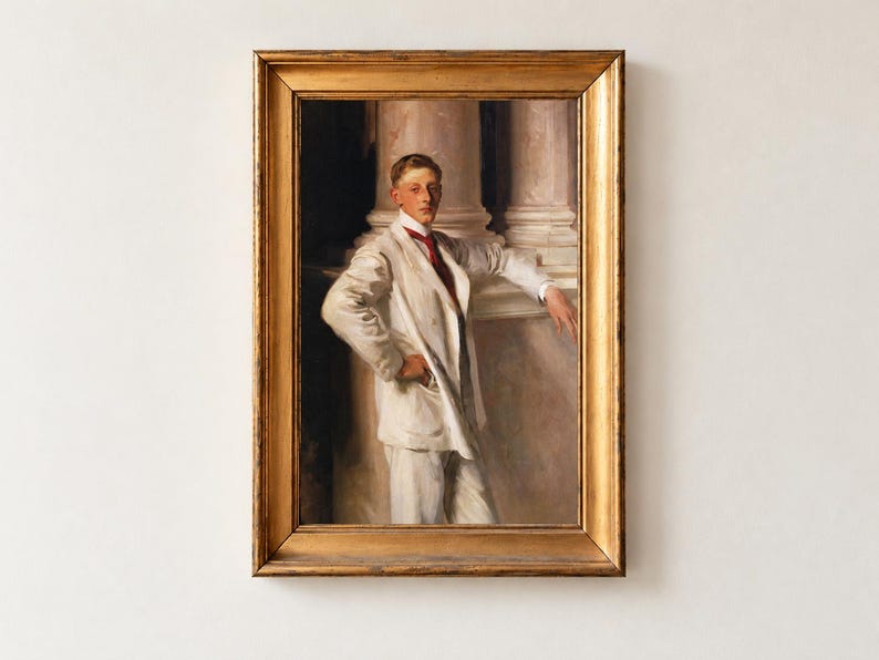 Earl of Dalhousie John Singer Sargent Portrait Poster, Dorian Gray Aesthetic, Dark Academia Wall Art