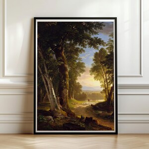 The Beeches Asher Brown Durand 1845, Hudson River School Landscape Print, Vintage Forest Poster