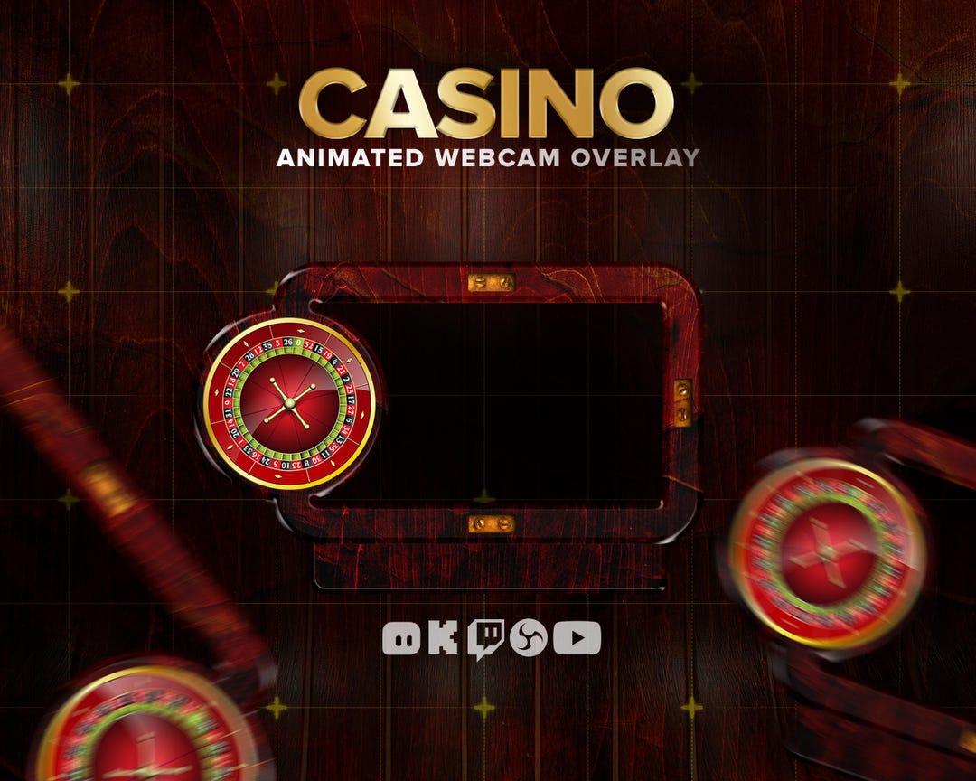 Casino Animated Webcam Overlay, Poker Stream Camera Frame (digital ...