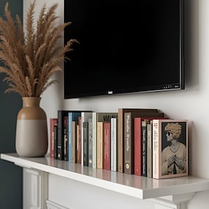 Custom Book Spine Router Hider: Decorative Cord & Valuables Storage