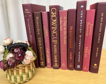 Real Book Router Cover: Plum Shades, Hidden Cord Storage, Wires, Routers, outlets, Custom Colors