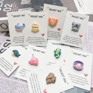 Cute Animal Pocket Hug Gift Card – Small Thinking of You Keepsake – Birthday, Christmas or Just-Because Gift for Loved Ones
