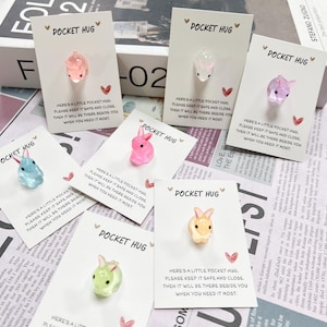 Romantic Bunny Greeting Card – Handmade Couple’s Card, Cute Love Gift for Valentine’s Day, Anniversary or Special Occasion