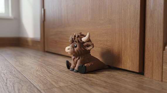 Highland Cow Decor,Farmhouse Doorstop, Nursery Decor,Housewarming gift