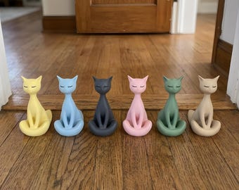 Cale-porte chat méditatif, cale-porte, décoration intérieure minimaliste