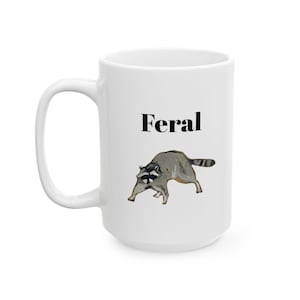 Feral Raccoon 15 oz Ceramic Mug