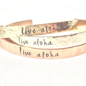 Live Aloha, Hawaii Jewelry, Live Aloha Bracelet, Hawaiian Jewelry, Graduation Gift, natashaaloha, Beach Bracelets imagen 3