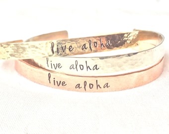 Live Aloha, Live Aloha Bracelet, Aloha,  Hawaiian Jewelry, Graduation Gift, natashaaloha, Beach Bracelets, Birthday Gifts For Her