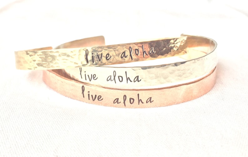 Live Aloha, Hawaii Jewelry, Live Aloha Bracelet, Hawaiian Jewelry, Graduation Gift, natashaaloha, Beach Bracelets imagen 3