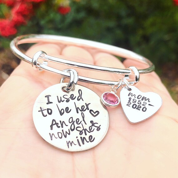 I Use to Be Her Angel Now She is Mine Memorial Bracelet - Etsy