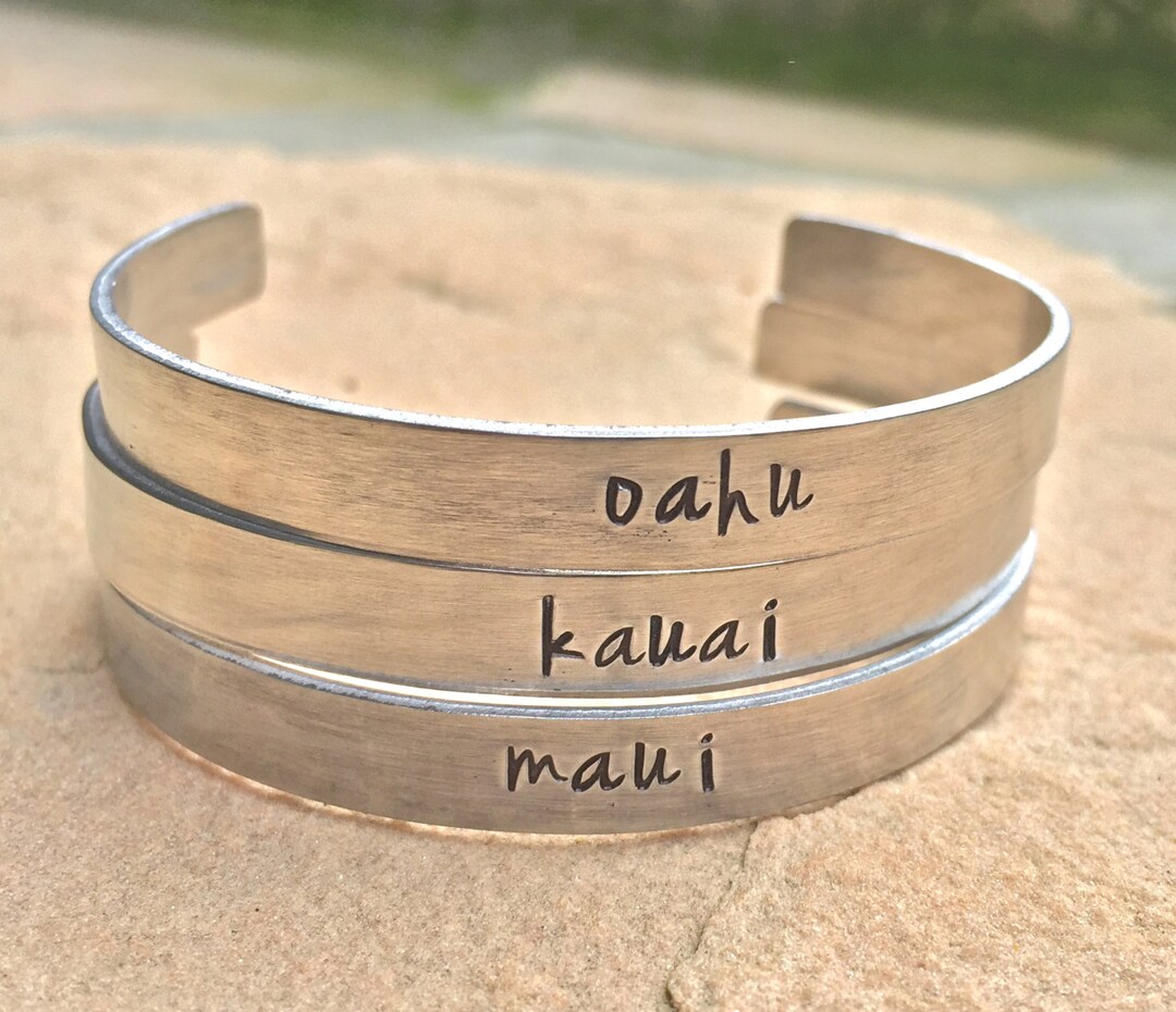 Hawaiian Jewelry, Hawaiian Cuff, Maui Bracelet, Kauai Bracelet, Oahu