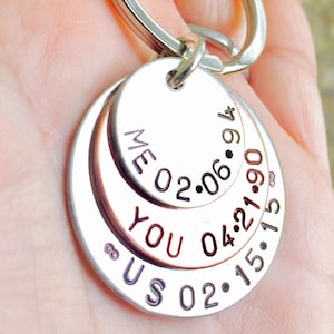 Personalized Gifts For Him,Me You Us Personalized Keychain, Valentine Gifts For Him, key chain, mens gifts, dad key chain, natashaaloha, Dad image 1