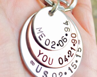 Personalized Gifts For Him,Me You Us Personalized Keychain, Valentine Gifts For Him, key chain, mens gifts, dad key chain, natashaaloha, Dad